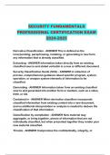 SECURITY FUNDAMENTALS PROFESSIONAL CERTIFICATION EXAM 2024-2025