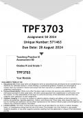 TPF3703 Assignment 50 &lpar;ANSWERS&rpar; 2025 - DISTINCTION GUARANTEED