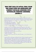 TNCC TEST 2024&sol;25 ACTUAL FINAL EXAM  TEST BANK OVER 300 QUESTIONS AND  CORRECT DETAILED ANSWERS WITH  RATIONALES &lpar;VERIFIED ANSWERS&rpar;  &vert;RATED A&plus; 