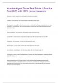 Aceable Agent Texas Real Estate 1 Practice  Test 2023 with 100&percnt; correct answers
