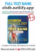 Test Bank for Berne and Levy Physiology&comma; 7th Edition &lpar;Koeppen&comma; 2018&rpar;&comma; Chapter 1-44 &vert; All Chapters