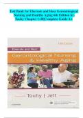 Test bank for ebersole and hess gerontological nursing and healthy aging 6th edition touhy