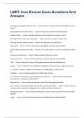 LMRT Core Review Exam Questions And Answers&period;