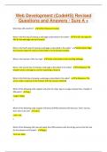 Web Development &lpar;CodeHS&rpar; Revised Questions and Answers &sol; Sure A &plus;