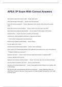 APEA 3P Exam With Correct Answers&period;