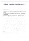 APEA 3P Exam Questions & Answers&period;