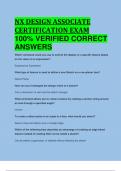 BEST ANSWERS NX DESIGN ASSOCIATE CERTIFICATION EXAM 100&percnt; VERIFIED CORRECT  ANSWERS