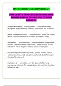 MTTC COGNITIVE IMPAIRMENT  2024 UPDATE COMPLETE QUESTIONS WITH ANSWERS &lpar;MOST TESTED&rpar; GET IT RIGHT GRADE A&plus;&comma;&comma;&comma;&comma;Alpha