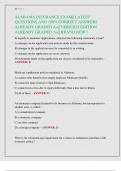 ALABAMA INSURANCE EXAM&vert;&vert; LATEST  QUESTIONS AND 100&percnt; CORRECT ANSWERS  ALREADY GRADED A&plus;&vert;&vert; VERIFIED EDITION  ALREADY GRADED A&plus;&vert;&vert; BRAND NEW&excl;&excl;