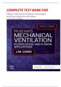 COMPLETE TEST BANK FOR  Pilbeam's Mechanical Ventilation&colon; Physiological And Clinical Applications 8th Edition By James M&period; Cairo Latest Update&period;