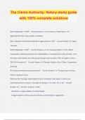 The Clerks Authority&colon; Notary study guide with 100&percnt; complete solutions