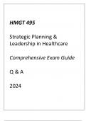 &lpar;UMGC&rpar; HMGT 495 Strategic Planning & Leadership in Healthcare Comprehensive Exam Guide Q & A