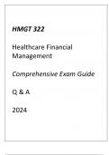 &lpar;UMGC&rpar; HMGT 322 Healthcare Financial Management Comprehensive Exam Guide Q & A 2024&period;