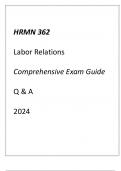 &lpar;UMGC&rpar; HRMN 362 Labor Relations Comprehensive Exam Guide Q & A 2024&period;