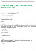 COUN 6250 Week 3  Quiz 2024 Passed in first attempt 30 out of 30