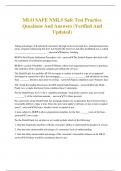 MLO SAFE NMLS Safe Test Practice Questions And Answers &lpar;Verified And Updated&rpar;