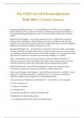 The SAFE Act Ch 6 Exam Questions With 100&percnt; Correct Answers