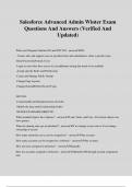 Salesforce Advanced Admin Winter Exam Questions And Answers &lpar;Verified And Updated&rpar;