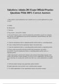 Salesforce Admin-201 Exam Official Practice Questions With 100&percnt; Correct Answers