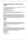 ATI Med Surg Respiratory Detailed Correct  Verified  