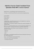 Salesforce Service Cloud Consultant Exam Questions With 100&percnt; Correct Answers