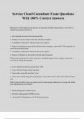 Service Cloud Consultant Exam Questions With 100&percnt; Correct Answers