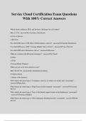 Service Cloud Certification Exam Questions With 100&percnt; Correct Answers