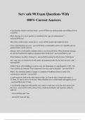 Serv safe 90 Exam Questions With 100&percnt; Correct Answers