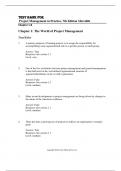 Test Bank For Project Management in Practice&comma; 7th Edition by Jack R&period; Meredith&comma; Scott M&period; Shafer