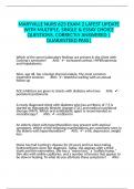 MARYVILLE NURS 623 EXAM 2 LATEST UPDATE WITH MULTIPLE&comma; SINGLE & ESSAY CHOICE QUESTIONS&comma; CORRECTLY ANSWERED &vert;GUARANTEED PASS&vert;