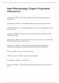 Basic Pharmacology Chapter 19 questions with answers