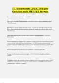 IT Fundamentals Bundled Exam Questions Package with Correct Answers