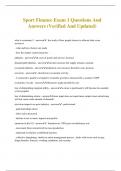 Sport Finance Exam 1 Questions And Answers &lpar;Verified And Updated&rpar;