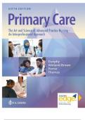 TEST BANK -- PRIMARY CARE THE ART AND SCIENCE OF ADVANCED PRACTICE NURSING &ndash; AN INTERPROFESSIONAL APPROACH 6TH SIXTH EDITION BY DEBERA J&period; DUNPHY&comma; LYNNE M&period; CHAPTER 1 - 82&period; ALL CHAPTERS INCLUDED&period;