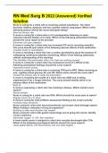 RN Med Surg B 2022 &lpar;Answered&rpar; Verified Solution