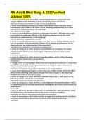 RN Adult Med Surg A 2022 Verified Solution 100&percnt;