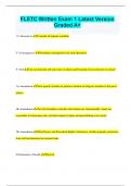 FLETC Written Exam 1 Latest Version  Graded A&plus;