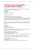 CIPP Study guide &vert; Newest With complete solution &vert; 2024&sol;25