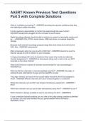 AAERT Known Previous Test Questions Part 5 with Complete Solutions 