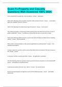 Exam Fx-Property and Casualty Questions Well Answered 100&percnt; 2024&period;