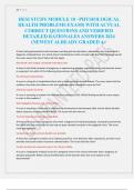HESI STUDY MODULE 10 &ndash;PHYSIOLOGICAL  HEALTH PROBLEMS EXAMS WITH ACTUAL  CORRECT QUESTIONS AND VERIFIED  DETAILED RATIONALES ANSWERS 2024  &lpar;NEWEST ALREADY GRADED A&plus;
