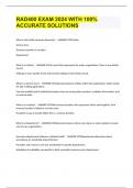 RAD400 EXAM 2024 WITH 100&percnt; ACCURATE SOLUTIONS