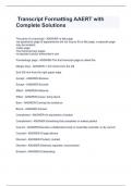 Transcript Formatting AAERT with Complete Solutions 