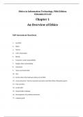 Official&copy; Solutions Manual to Accompany Ethics in Information Technology&comma; Reynolds&comma;5e