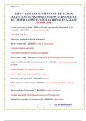 CLFP-CLASS REVIEW STUDY GUIDE ACTUAL EXAM TEST BANK 200 QUESTIONS AND CORRECT DETAILED ANSWERS WITH RATIONALES AGRADE COMPLETE