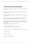 TSI Assessment Practice &lpar;Math&rpar; exam questions and 100&percnt; correct answers 2024