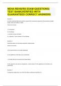 NEHA REHS&sol;RS EXAM QUESTIONS&vert;TEST BANK&vert;VERIFIED WITH GUARANTEED CORRECT ANSWERS