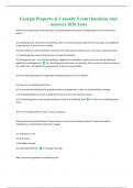 Georgia Property & Casualty Exam Questions And Answers 2024 Tests