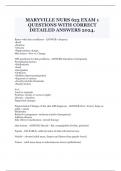 MARYVILLE NURS 623 EXAM 1 QUESTIONS WITH CORRECT DETAILED ANSWERS 2024&period;