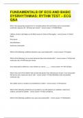 FUNDAMENTALS OF ECG AND BASIC DYSRHYTHMIAS&colon; RYTHM TEST &ndash; ECG Q&A